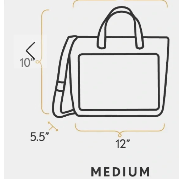 New! Portland Leather Goods Navy Medium Tote - Picture 6 of 8